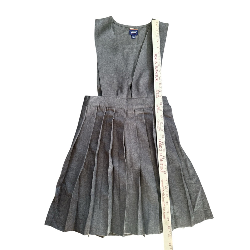 French Toast Girls School Uniform Pleated Dress Size 12 Charcoal Gray - Picture 7 of 8